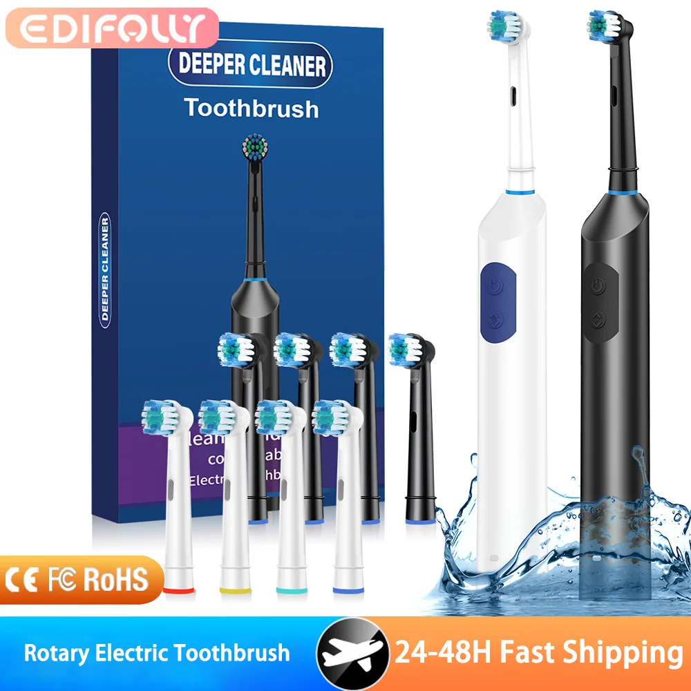 Роторная электрическая зубная щетка Перезаряжаемая электрическая зубная щетка 5 режимов с 4 сменными насадками для глубокой очистки
Роторная электрическая зубная щетка Перезаряжаемая электрическая зубная щетка 5 режимов с 4 сменными насадками для глубокой очистки