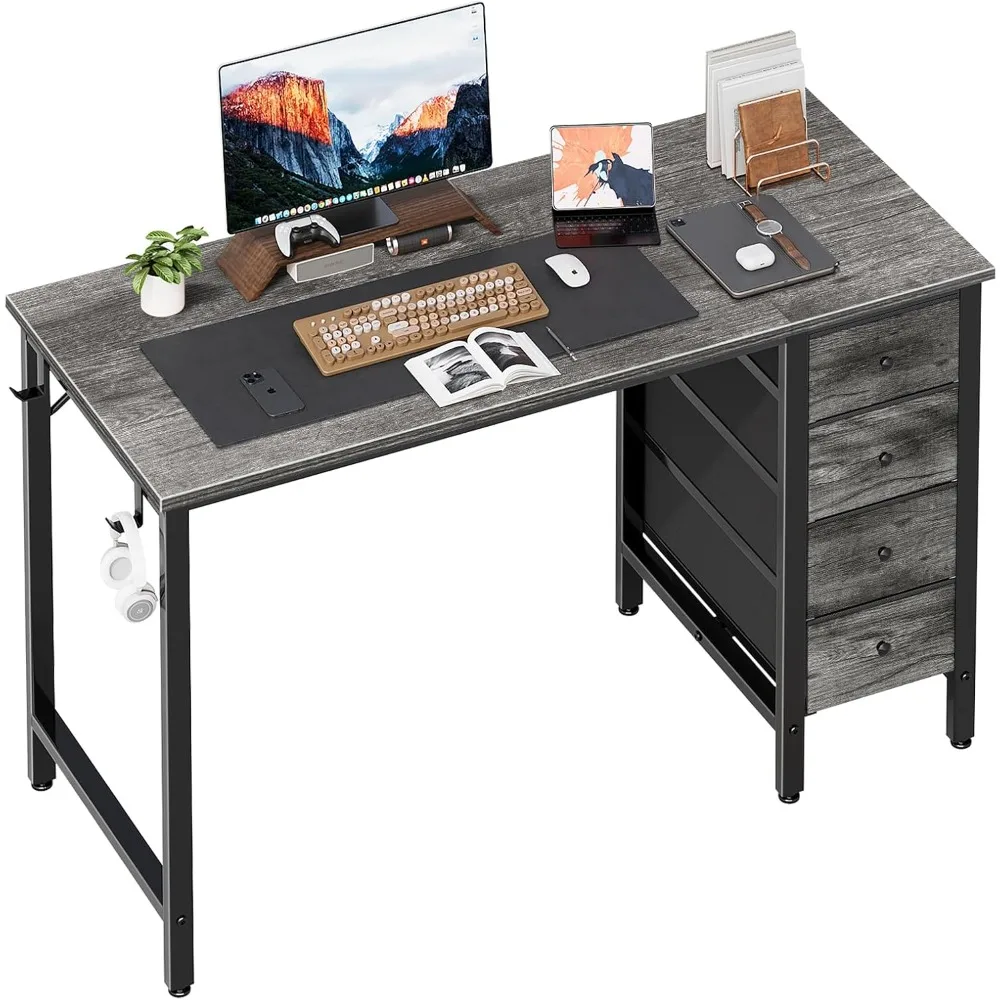 47 inch Computer Desk with 4 Fabric Drawers, Writing Work Study Desk for Home Office Bedroom, Modern Simple Student PC Desks, G
47 inch Computer Desk with 4 Fabric Drawers, Writing Work Study Desk for Home Office Bedroom, Modern Simple Student PC Desks, G