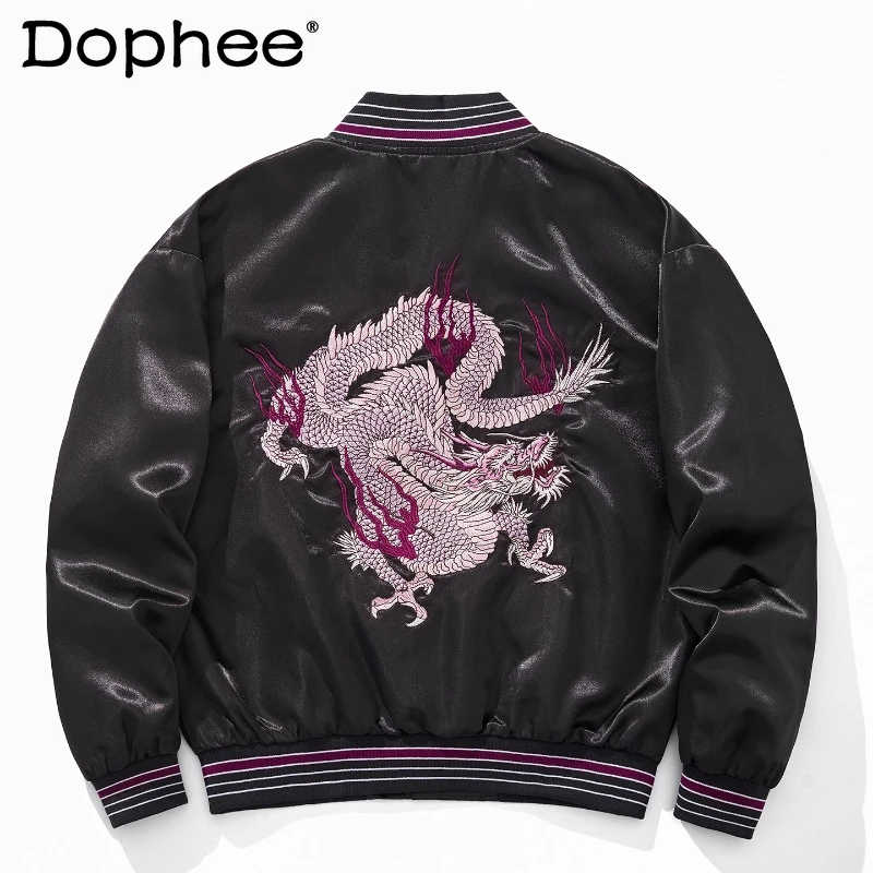 2025 Autumn New Couple Jackets Men Women Fashion Trendy Personality Coats Chic Dragon Embroidery Baseball Jacket Flight Jackets
2025 Autumn New Couple Jackets Men Women Fashion Trendy Personality Coats Chic Dragon Embroidery Baseball Jacket Flight Jackets