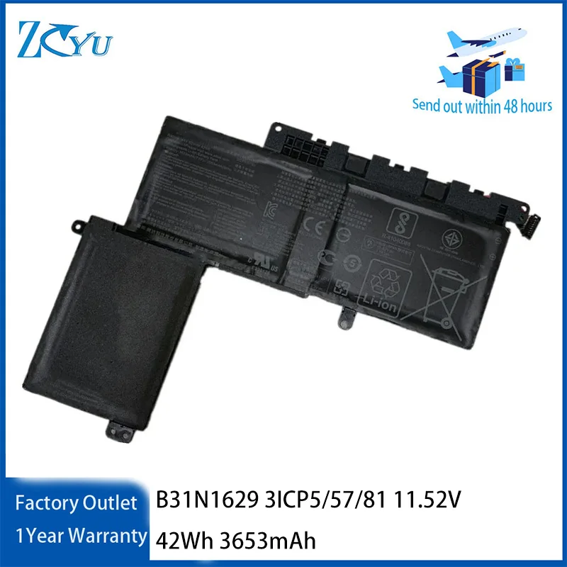 B31N1629 Laptop Battery for ASUS FD080T E203 E203MAH E203NAH 3ICP5/57/81 11.52V 42Wh 3653mAh
B31N1629 Laptop Battery for ASUS FD080T E203 E203MAH E203NAH 3ICP5/57/81 11.52V 42Wh 3653mAh