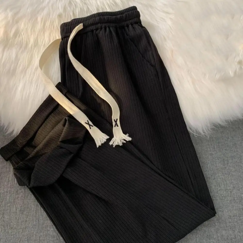 Summer Women Pants Elastic Waist Drawstring Solid Color Loose Deep Crotch Match Top Thin Wide Leg Women Trousers Women Clothes
Summer Women Pants Elastic Waist Drawstring Solid Color Loose Deep Crotch Match Top Thin Wide Leg Women Trousers Women Clothes