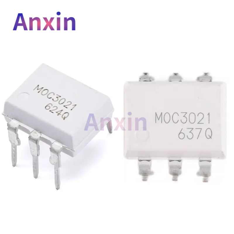 10PCS MOC3021 DIP-6 SMD-6 MOC3021M MOC3021SR2M Random Phase Triac Driver Output Optocoupler White IC
10PCS MOC3021 DIP-6 SMD-6 MOC3021M MOC3021SR2M Random Phase Triac Driver Output Optocoupler White IC