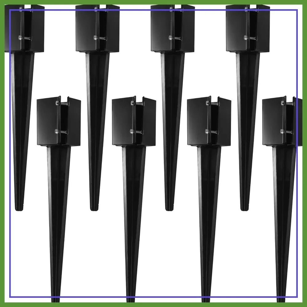 8Pcs 24" Heavy Duty 4x4 Fence Post Anchor Ground Spike Metal Black Powder Coated
8Pcs 24" Heavy Duty 4x4 Fence Post Anchor Ground Spike Metal Black Powder Coated
