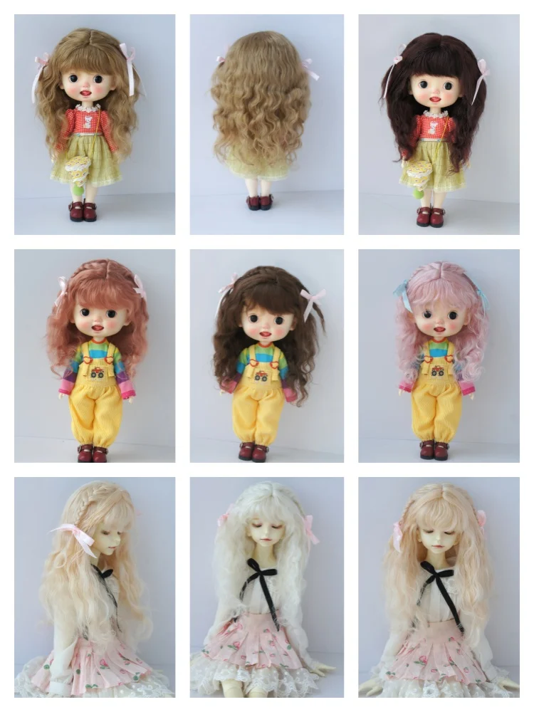 JD850 All Sizes Princess Long Curly BJD Mohair Wigs Suit For Size 3-4inch to 10-11inch Wholesale Doll Hair Cheap Accessories
JD850 All Sizes Princess Long Curly BJD Mohair Wigs Suit For Size 3-4inch to 10-11inch Wholesale Doll Hair Cheap Accessories