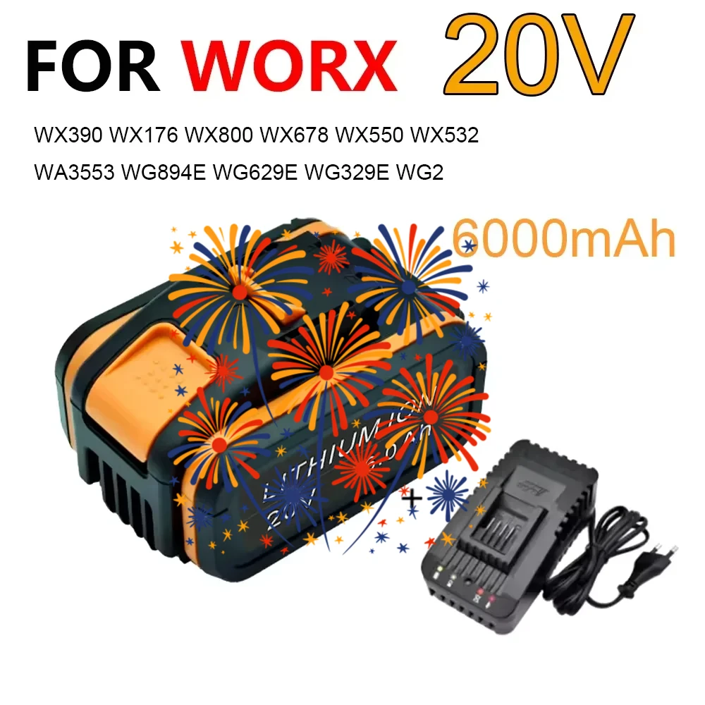 WX390 battery 20V 6.0Ah For Worx WA3553 cordless power tool backup battery WA3551 WA3553 WA3641 WX373
WX390 battery 20V 6.0Ah For Worx WA3553 cordless power tool backup battery WA3551 WA3553 WA3641 WX373