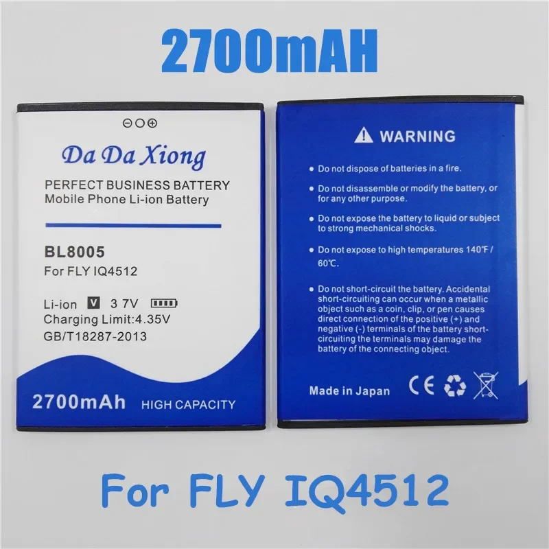 Высококачественный литий-ионный аккумулятор для Телефона FLY IQ4512 2700 мАч BL8005 BL 8005
Высококачественный литий-ионный аккумулятор для Телефона FLY IQ4512 2700 мАч BL8005 BL 8005