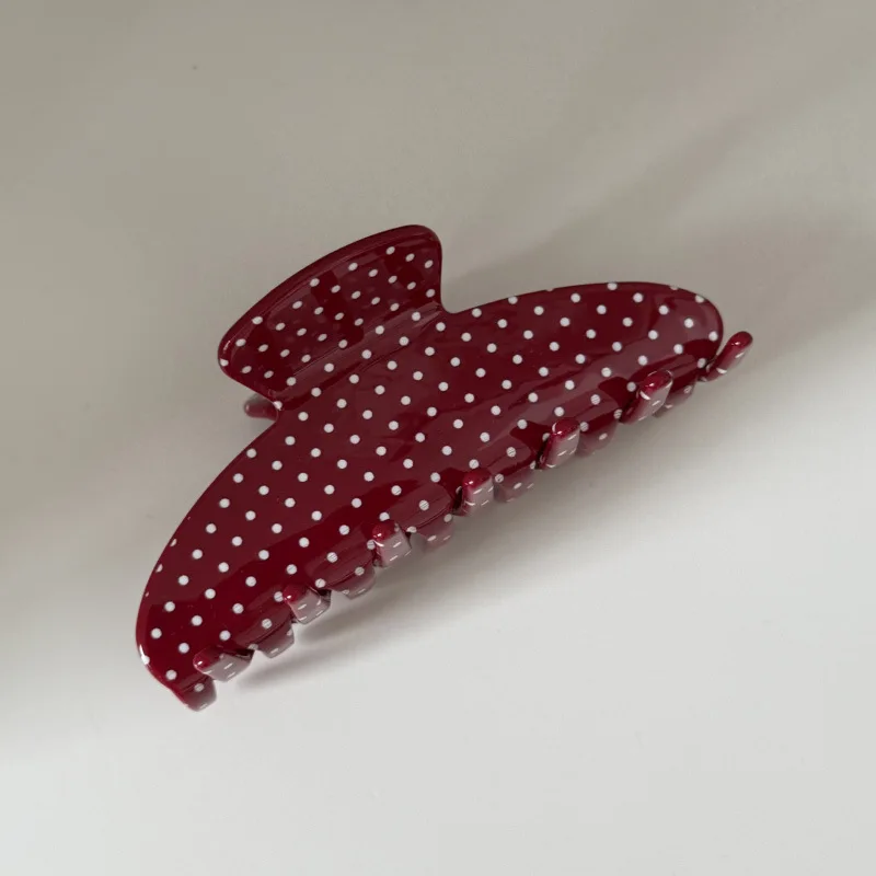 YHJ NEW French Retro Polka Dot Hair Claw Classic Series Cherry Red Acetate Claw Clips Trendy Hair Accessories for Women Girls
YHJ NEW French Retro Polka Dot Hair Claw Classic Series Cherry Red Acetate Claw Clips Trendy Hair Accessories for Women Girls