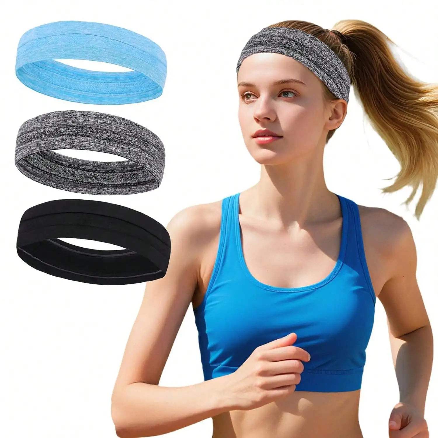 3Pack Sweat Bands Headbands Women Workout,Fashion Non Slip Headband Grip Silicone Yoga Hair Band Elastic Exercise Hair Wrap Women Men
3Pack Sweat Bands Headbands Women Workout,Fashion Non Slip Headband Grip Silicone Yoga Hair Band Elastic Exercise Hair Wrap Women Men