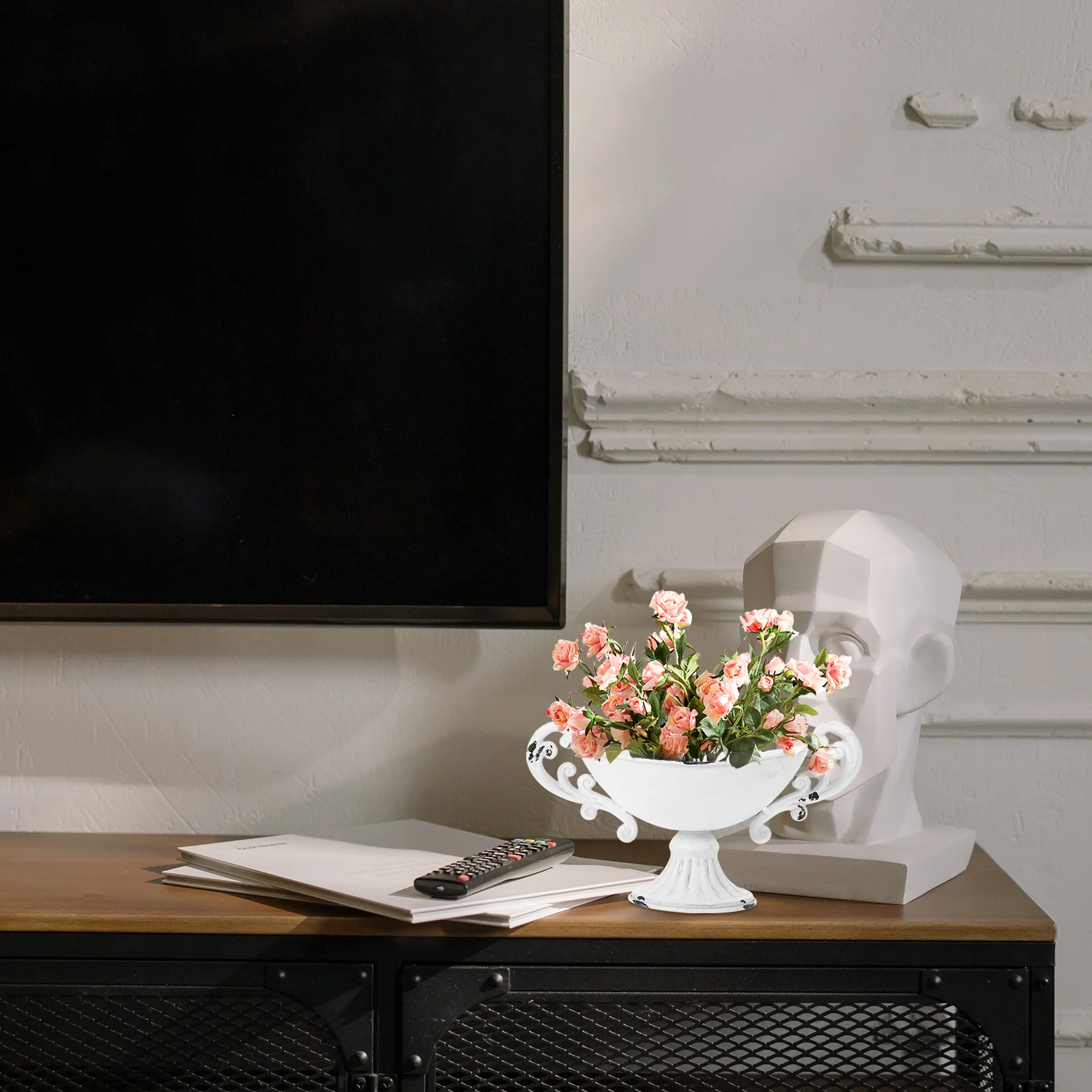 High Pedestal Iron Vase Urn Planter for Home Decor Outdoor Garden Patio Porch Table Centerpiece Shelf Decor Boho Style
High Pedestal Iron Vase Urn Planter for Home Decor Outdoor Garden Patio Porch Table Centerpiece Shelf Decor Boho Style