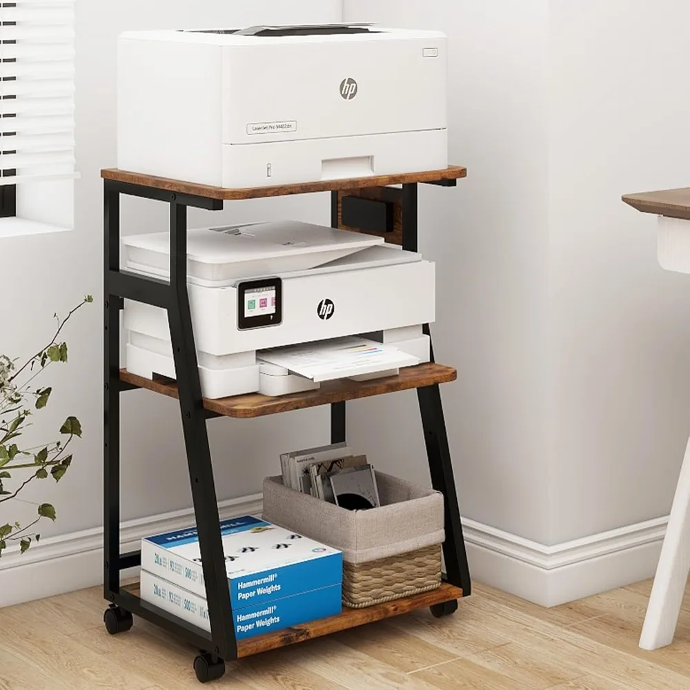 Printer Stand,3 Tier Printer Table with Charging Station,Rolling Cart with Adjustable Storage Shelf for Home Office Organization
Printer Stand,3 Tier Printer Table with Charging Station,Rolling Cart with Adjustable Storage Shelf for Home Office Organization