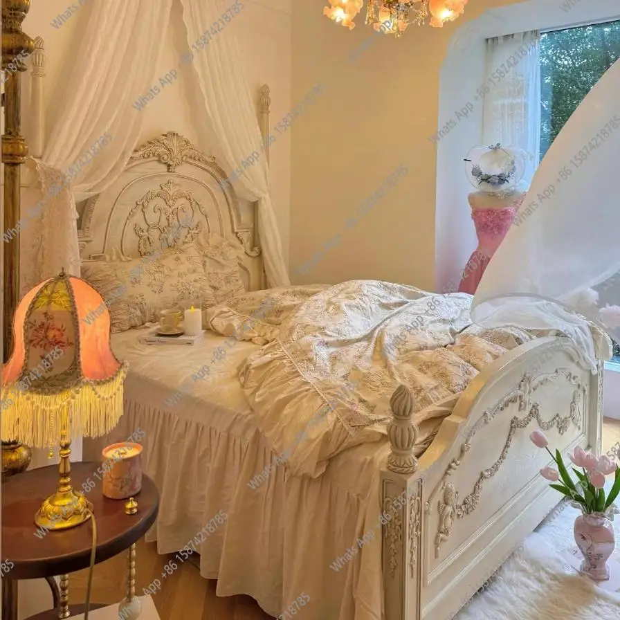 French retro engraved high box storage 2 meters by 2 meters wedding bed double bed American princess bed solid wood large
French retro engraved high box storage 2 meters by 2 meters wedding bed double bed American princess bed solid wood large