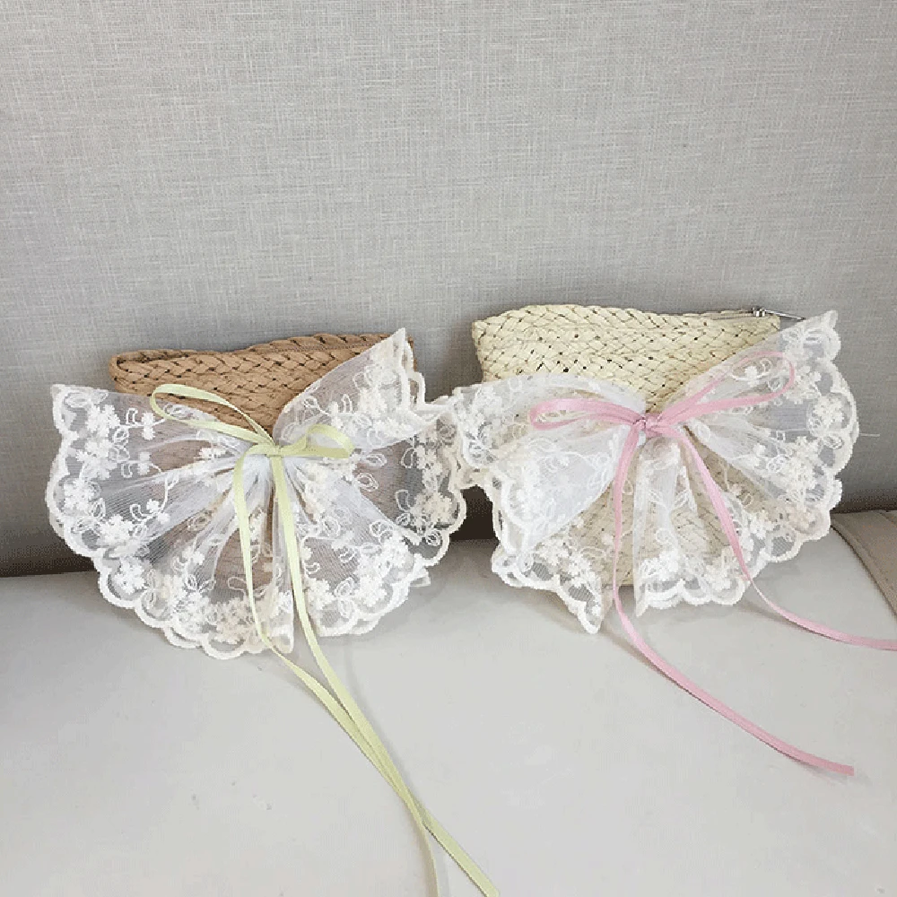 Lovely Sweet Bowknot Straw Sun Hat Lace Brim Korean Style Girls Bucket Hat Breathable Ribbon Woven Handbag Kids
Lovely Sweet Bowknot Straw Sun Hat Lace Brim Korean Style Girls Bucket Hat Breathable Ribbon Woven Handbag Kids