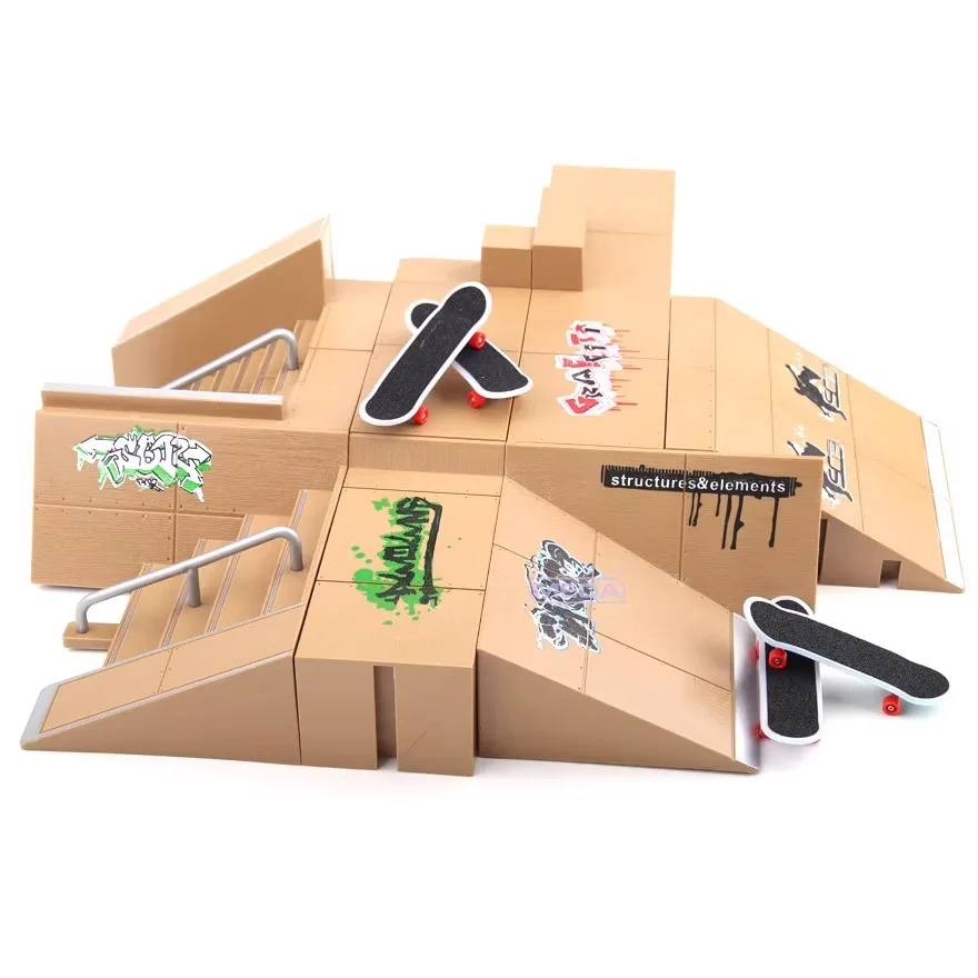 Mini Finger Skatepark Kit with Skateboard Ramps and Finger Bike DIY Tech Practice Platform for Stunt Tricks and Clothing Set
Mini Finger Skatepark Kit with Skateboard Ramps and Finger Bike DIY Tech Practice Platform for Stunt Tricks and Clothing Set 