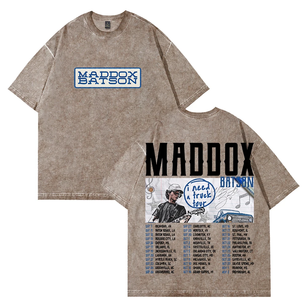 Maddox Batson 2025, мытые футболки с круглым вырезом и короткими рукавами, хлопковая футболка для женщин и мужчин, уличная одежда, топы
Maddox Batson 2025, мытые футболки с круглым вырезом и короткими рукавами, хлопковая футболка для женщин и мужчин, уличная одежда, топы
