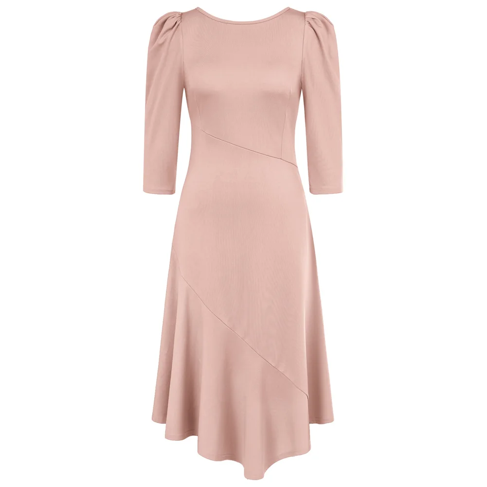 GK Women Irregular Hem Party Dress Leg-of-mutton Sleeve Boat Neck Midi Dress Solid U-Back Cocktail Wedding Guest Dresses A30
GK Women Irregular Hem Party Dress Leg-of-mutton Sleeve Boat Neck Midi Dress Solid U-Back Cocktail Wedding Guest Dresses A30