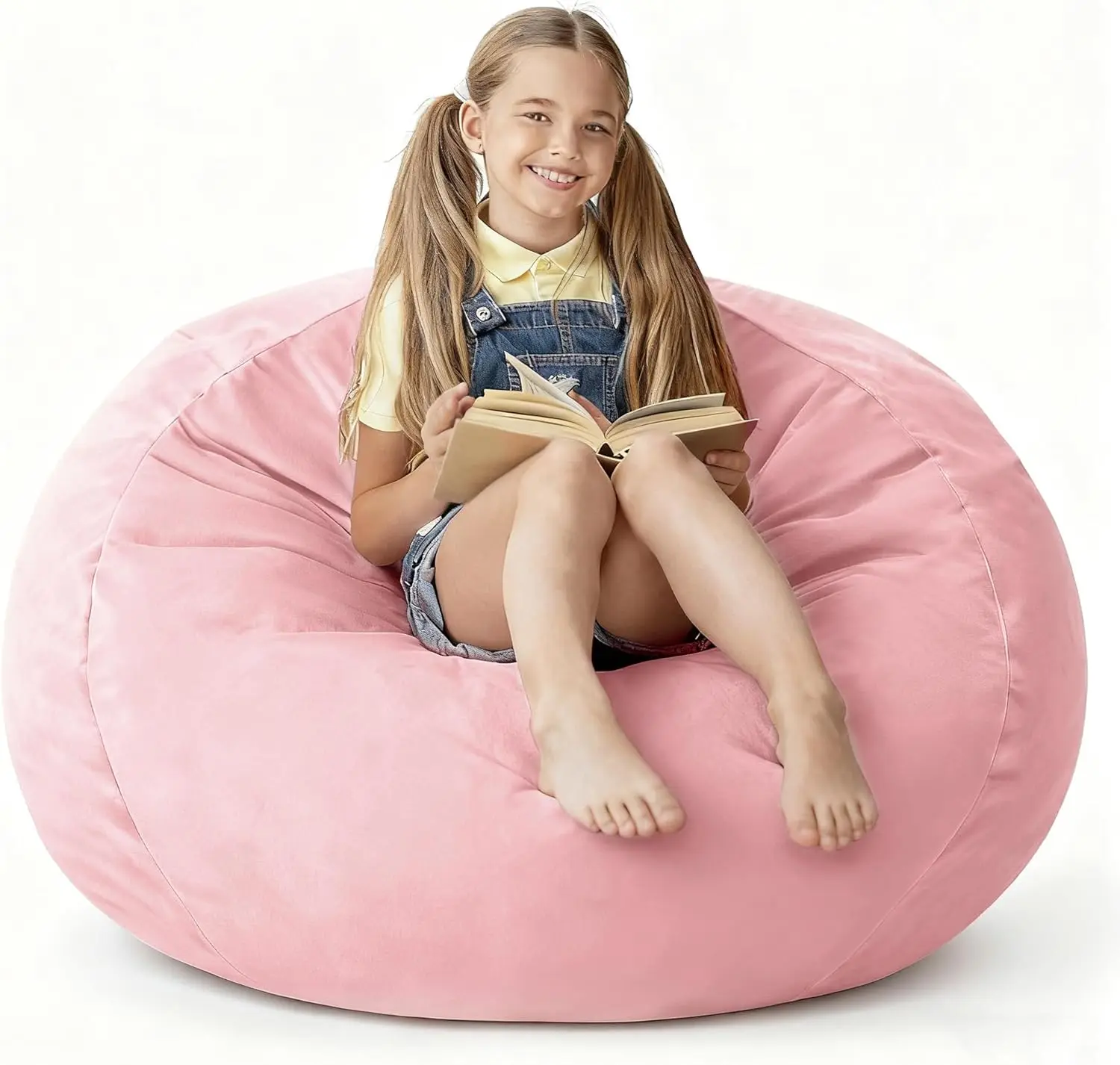 Large Teardrop Bean Bag Chair with Memory Foam, Ultra Soft Velvet Cover for Living Room, Bedroom, Office - Light Pink
Large Teardrop Bean Bag Chair with Memory Foam, Ultra Soft Velvet Cover for Living Room, Bedroom, Office - Light Pink