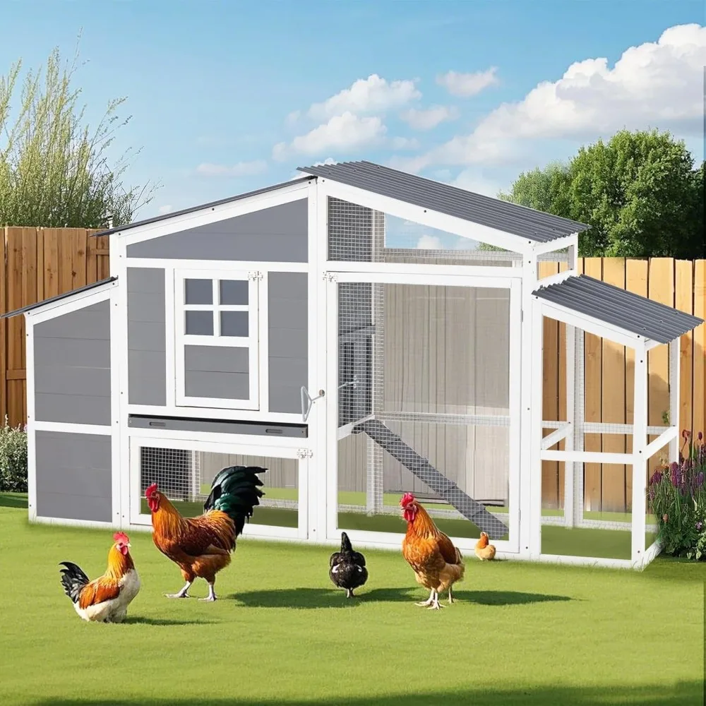 81” Large Chicken Coop Outdoor Wooden Hen House Poultry Cage w/ Nesting Boxes
81” Large Chicken Coop Outdoor Wooden Hen House Poultry Cage w/ Nesting Boxes