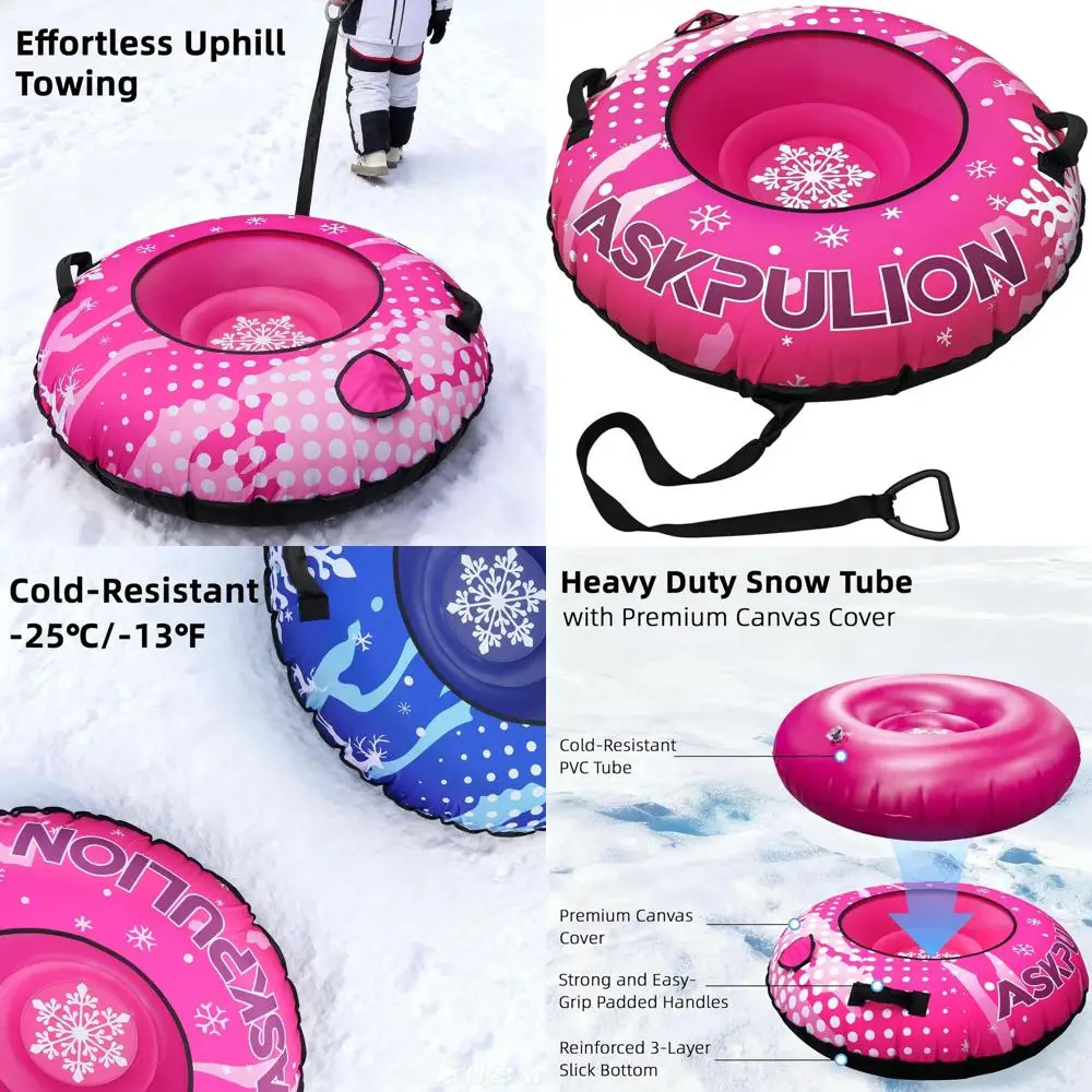 Durable Canvas Snow Tube Sleds for Winter Fun - Ideal Gift for Kids & Adults
Durable Canvas Snow Tube Sleds for Winter Fun - Ideal Gift for Kids & Adults