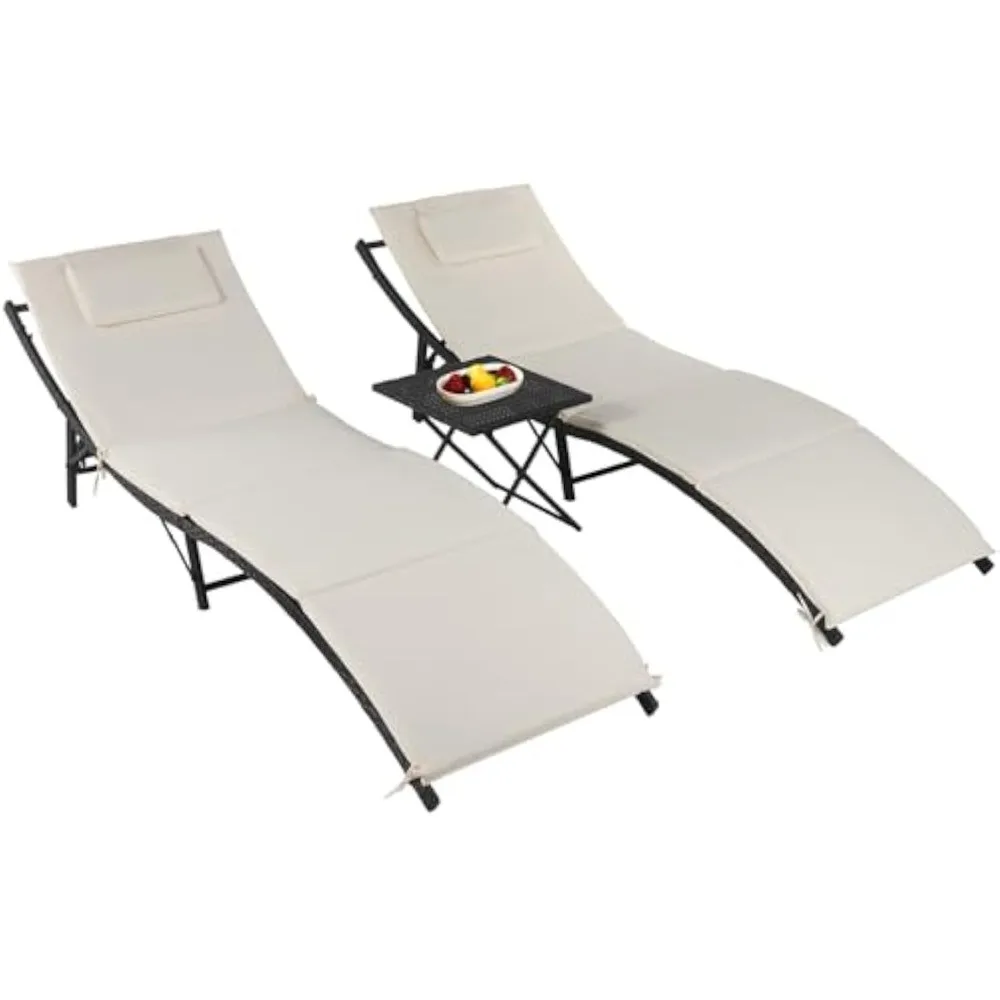 Wicker Tanning Chair BeachChair Set of 3 Portable Lounge Chair Outdoor Patio Rattan Chaise Lounge with 3 Adjustable Backrest
Wicker Tanning Chair BeachChair Set of 3 Portable Lounge Chair Outdoor Patio Rattan Chaise Lounge with 3 Adjustable Backrest