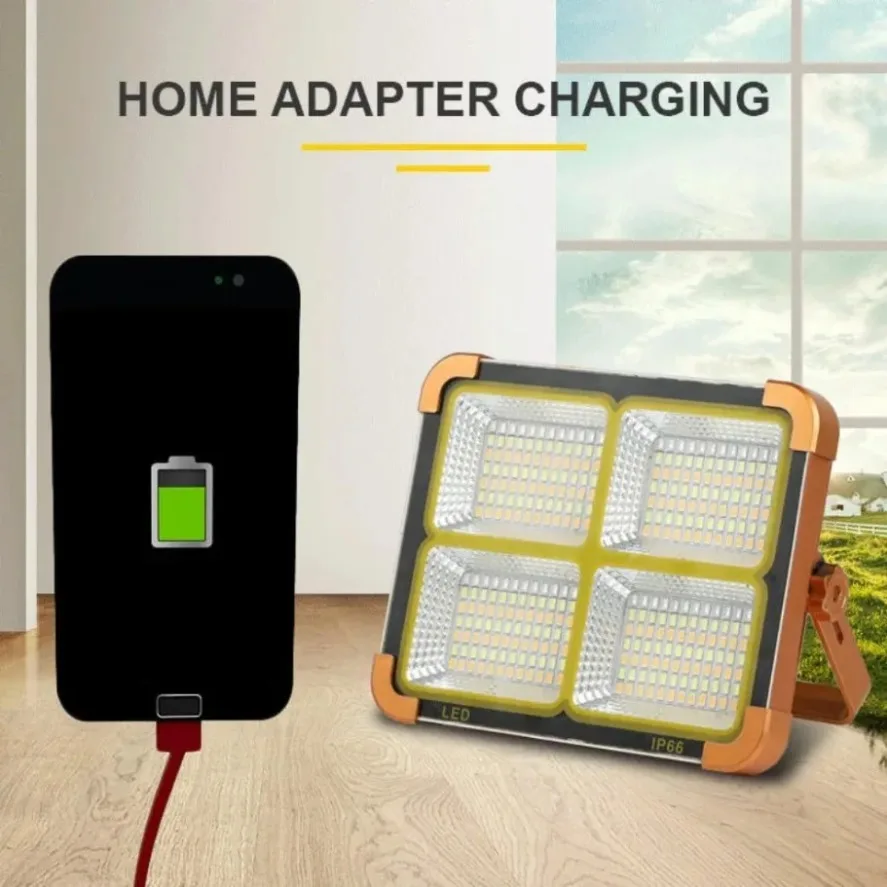 Portable Solar Charging Floodlight IP66 waterproof LED Camping Light 1000W Power Bank 8000mAh For Outdoor Emergency Lighting
Portable Solar Charging Floodlight IP66 waterproof LED Camping Light 1000W Power Bank 8000mAh For Outdoor Emergency Lighting