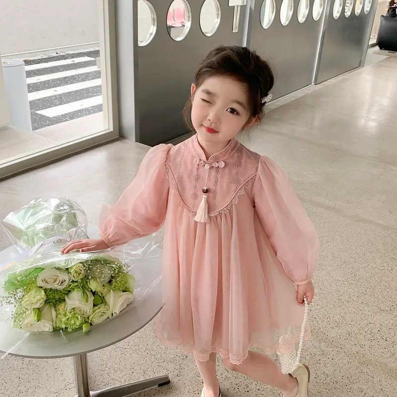 Girls' Spring And 2024 New Children's Clothing Fashionable Chinese Style Mesh Autumn Baby Princess Dress
Girls' Spring And 2024 New Children's Clothing Fashionable Chinese Style Mesh Autumn Baby Princess Dress