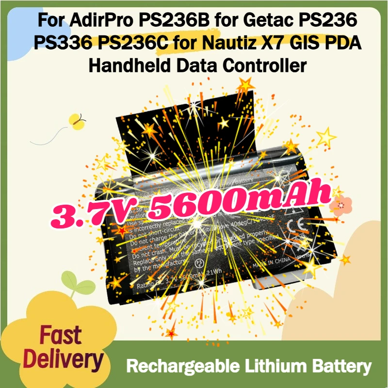 For AdirPro PS236B for Getac PS236 PS336 PS236C for Nautiz X7 GIS PDA Handheld Data Controller 441820900006 PS236 5.6Ah Battery
For AdirPro PS236B for Getac PS236 PS336 PS236C for Nautiz X7 GIS PDA Handheld Data Controller 441820900006 PS236 5.6Ah Battery
