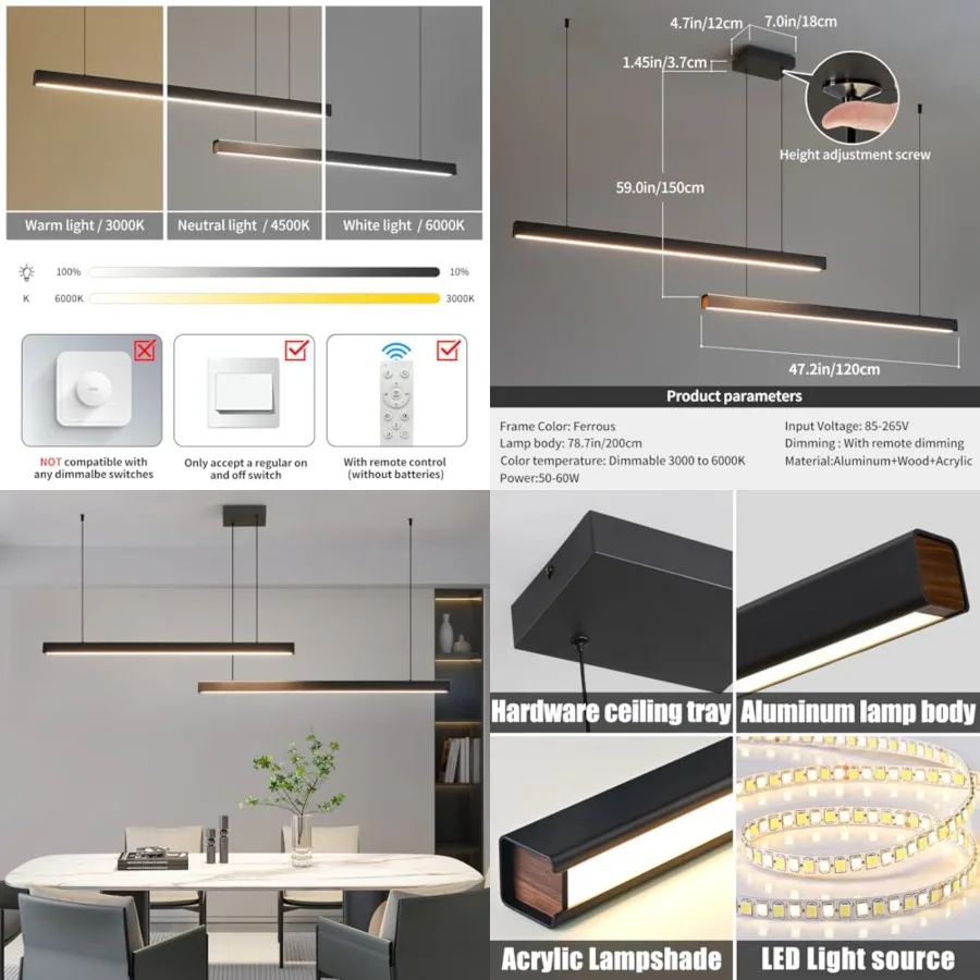 Linr nnt Light Fixtur, L Iln Light with Rmot, Morn nnt Light for Kitchn Iln ining Room illir Room Offic r, 3000k-6000k imml
Linr nnt Light Fixtur, L Iln Light with Rmot, Morn nnt Light for Kitchn Iln ining Room illir Room Offic r, 3000k-6000k imml