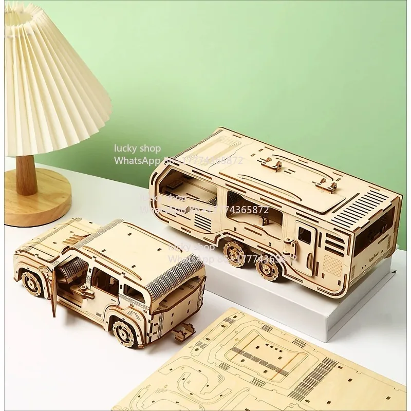 3D Stereo Wooden Tractor Trailer RV Handmade Assembly Art Decor, Creative Craft Collection
3D Stereo Wooden Tractor Trailer RV Handmade Assembly Art Decor, Creative Craft Collection