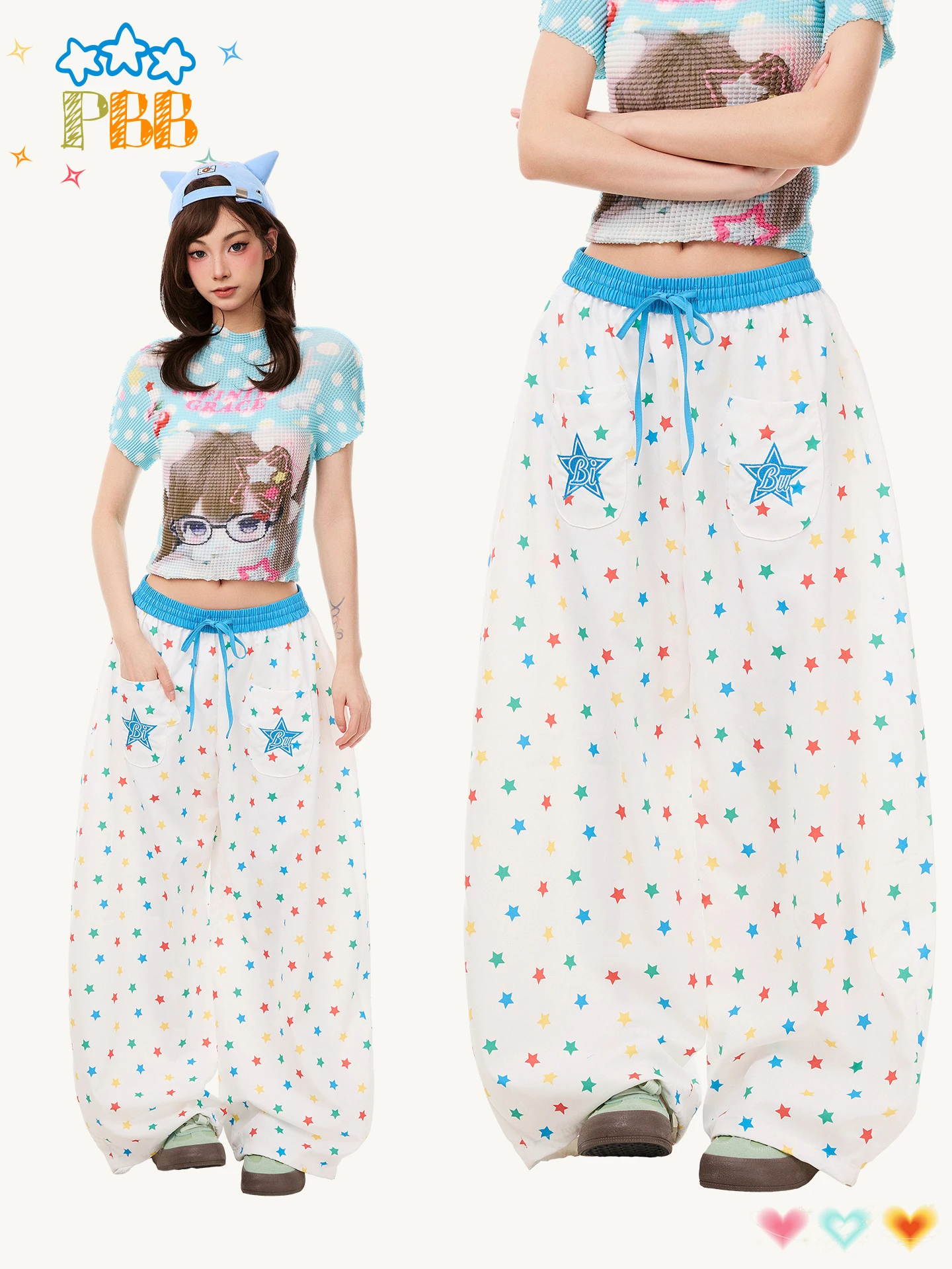 PBB Casual Color Block Wide Leg Pants Women Loose High Waist Patchwork Star Print Floor Length Trousers Straight Cut Pants
PBB Casual Color Block Wide Leg Pants Women Loose High Waist Patchwork Star Print Floor Length Trousers Straight Cut Pants