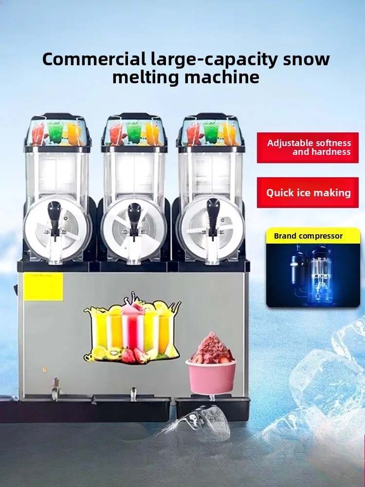 Snow melting machine Commercial large-capacity automatic slush machine Three-cylinder milk tea self-service smoothie machine
Snow melting machine Commercial large-capacity automatic slush machine Three-cylinder milk tea self-service smoothie machine