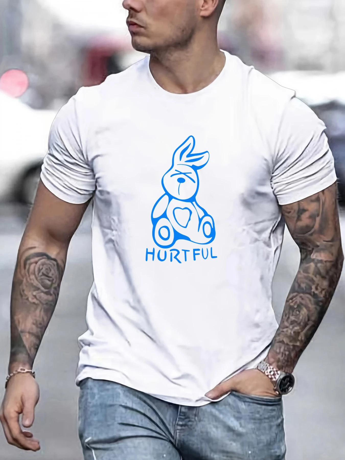 Men's Short Sleeve T-Shirt Hurtful Bunny Graphic Print Retro Streetwear Casual Summer Fashion Trendy Edgy Artistic Fun Top Tee
Men's Short Sleeve T-Shirt Hurtful Bunny Graphic Print Retro Streetwear Casual Summer Fashion Trendy Edgy Artistic Fun Top Tee