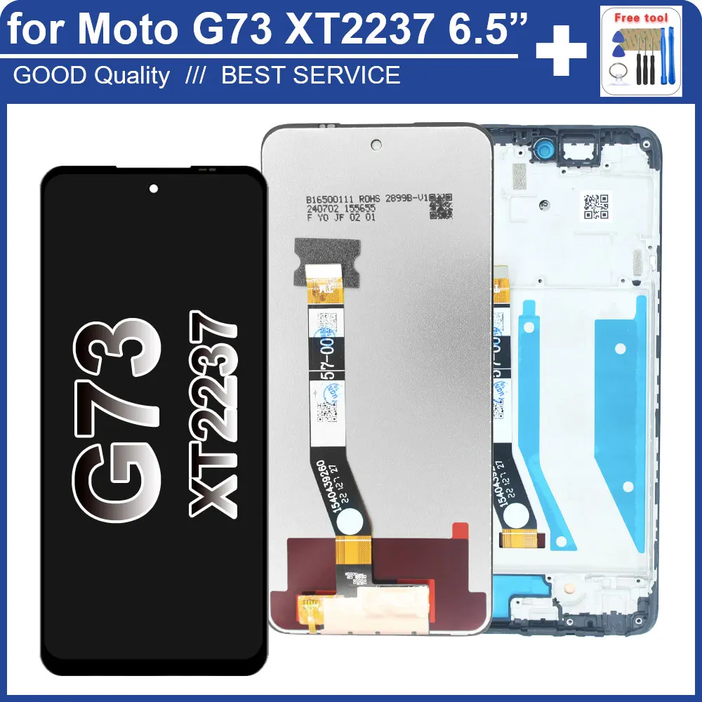 New LCD for Motorola Moto G73 XT2237 LCD Display Touch Screen Digitizer for Moto G73 XT2237-1-2-3-4 LCD Replacement With Frame
New LCD for Motorola Moto G73 XT2237 LCD Display Touch Screen Digitizer for Moto G73 XT2237-1-2-3-4 LCD Replacement With Frame
