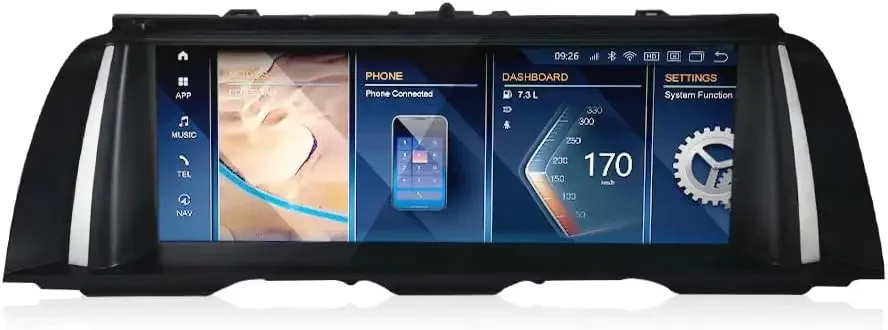Android Auto Screen with Snapdragon 665 8 Core 4+64 GB 1920 * 720 HD Anti-Glare Monitor for BMW NBT 5 Series F10 F11 (2013-2017)
Android Auto Screen with Snapdragon 665 8 Core 4+64 GB 1920 * 720 HD Anti-Glare Monitor for BMW NBT 5 Series F10 F11 (2013-2017)