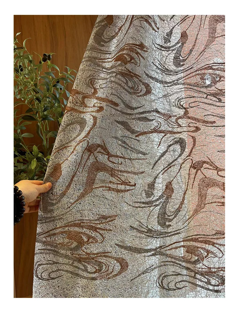 Скандинавский свет, роскошный фэн-шуй, растворенная вышитая кофейная жаккардовая полузанавеска, марлевая занавеска для гостиной, спальни, кабинета
Скандинавский свет, роскошный фэн-шуй, растворенная вышитая кофейная жаккардовая полузанавеска, марлевая занавеска для гостиной, спальни, кабинета