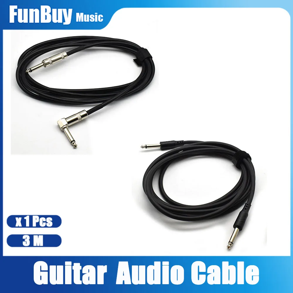 3M Guitar Amplifier Cable Cord Electric Guitar Leads 6.35mm Plug Noise Cabl , Straight Elbow Connector Audio Cable Black
3M Guitar Amplifier Cable Cord Electric Guitar Leads 6.35mm Plug Noise Cabl , Straight Elbow Connector Audio Cable Black