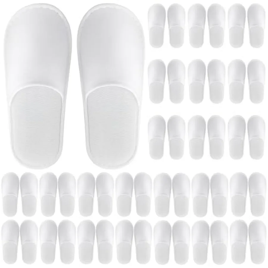 24 Pairs Disposable Slippers for Guests Soft Fleece Surface, Individually Wrapped Bulk Spa Slippers for Hotel, Travel, Beauty S
24 Pairs Disposable Slippers for Guests Soft Fleece Surface, Individually Wrapped Bulk Spa Slippers for Hotel, Travel, Beauty S