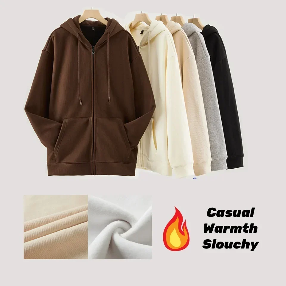 2024 Autumn and Winter New Fleece Zipper Hoodie Fashion Long Sleeve Women Sweatshirt Street Solid Color Casual Sports Clothes
2024 Autumn and Winter New Fleece Zipper Hoodie Fashion Long Sleeve Women Sweatshirt Street Solid Color Casual Sports Clothes