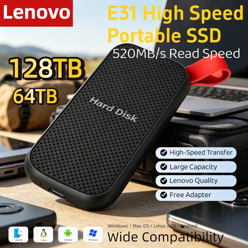 Портативный SSD-накопитель Lenovo 4 ТБ/8 ТБ, внешний жесткий диск USB 3.1, высокоскоростное мобильное хранилище для ноутбуков, PS5, игровых телефонов, резервного копирования данных
Портативный SSD-накопитель Lenovo 4 ТБ/8 ТБ, внешний жесткий диск USB 3.1, высокоскоростное мобильное хранилище для ноутбуков, PS5, игровых телефонов, резервного копирования данных