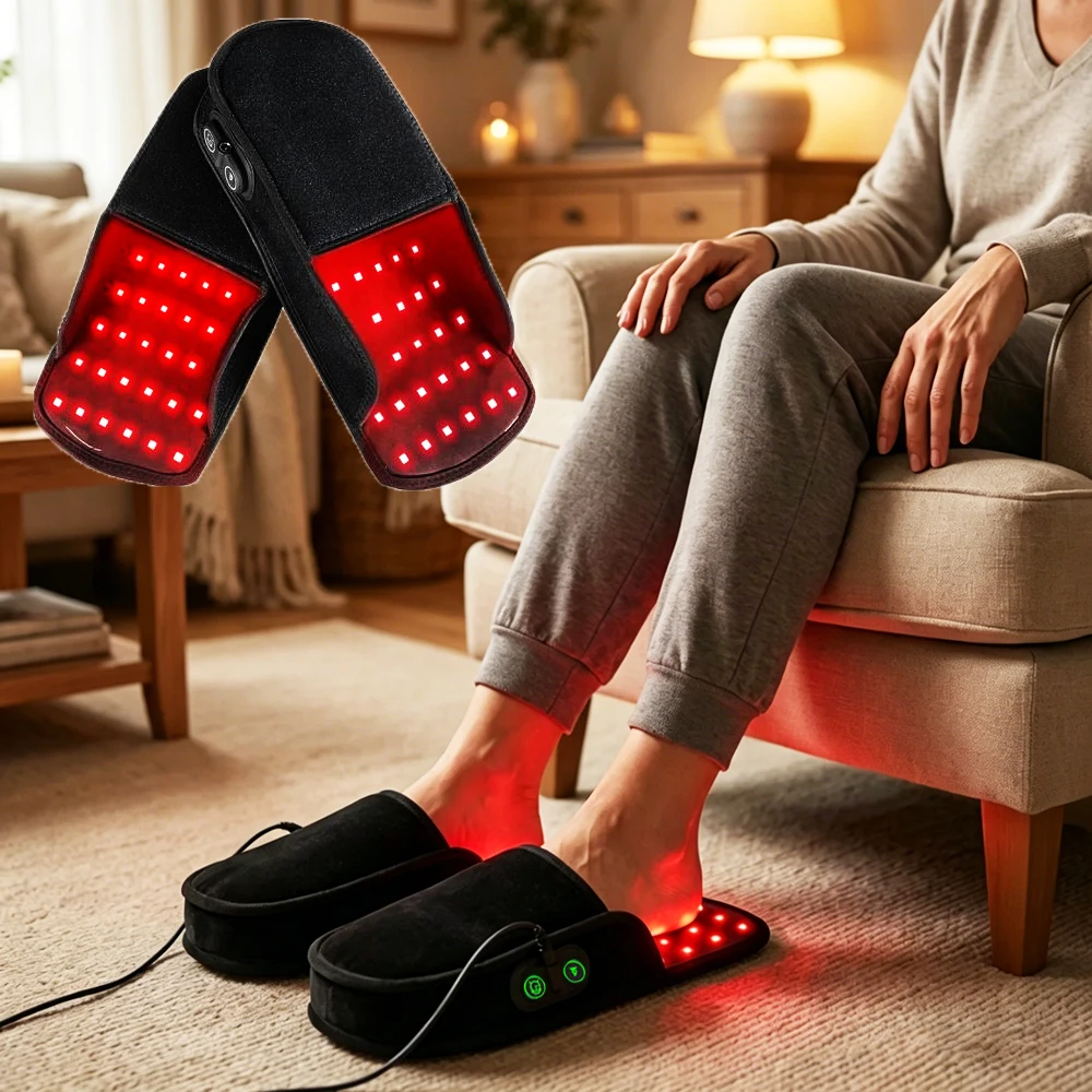 1PCS Red Light Therapy Boots 660nm and 850nm Infrared LED Foot Massager Slippers for Plantar Fasciitis Pain Relief Physiotherapy
1PCS Red Light Therapy Boots 660nm and 850nm Infrared LED Foot Massager Slippers for Plantar Fasciitis Pain Relief Physiotherapy