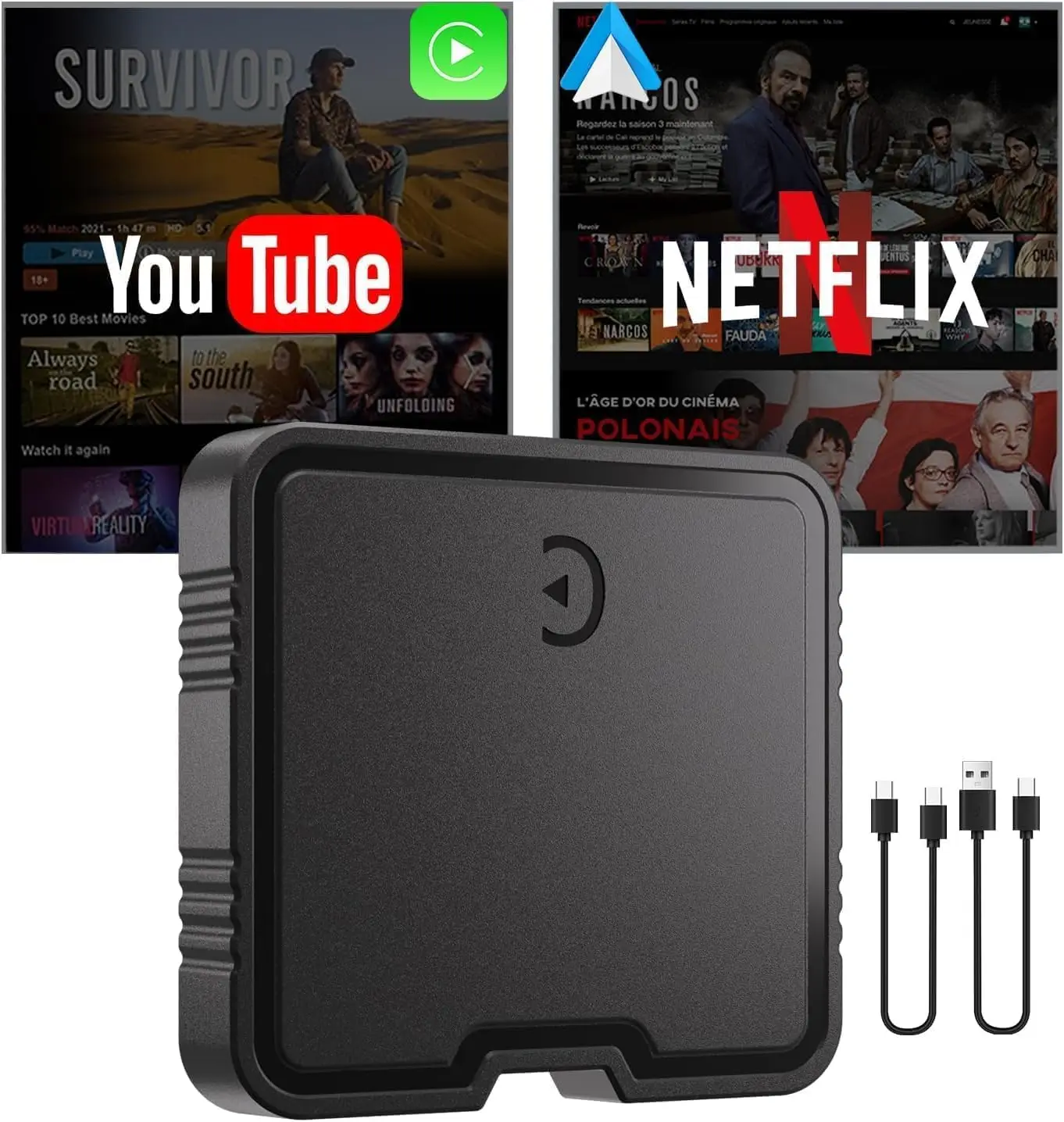 Wireless CarPlay Adapter for 2015+ Cars, Fast Stable Connection, Supports Netflix, YouTube, TF Card, iOS 10+
Wireless CarPlay Adapter for 2015+ Cars, Fast Stable Connection, Supports Netflix, YouTube, TF Card, iOS 10+