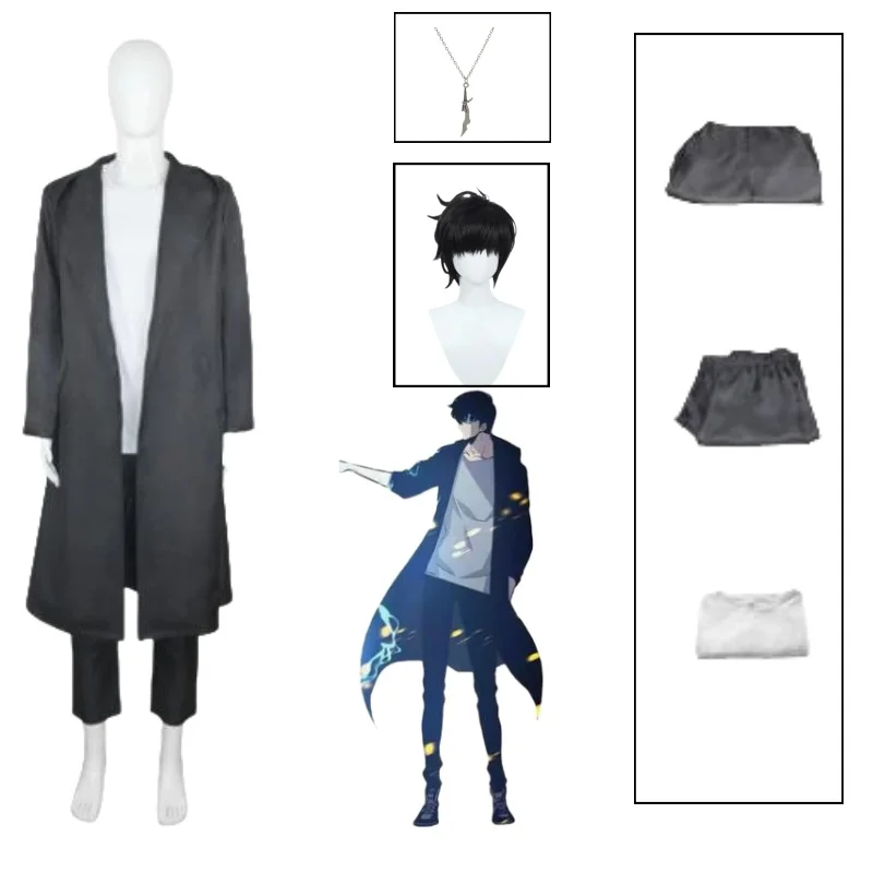 Аниме Solo Leveling Sung Jin Woo Аниме Косплей Костюм Парик Черный Тренч с Капюшоном Hunter Shun Mizushino Экипировка Реквизит для Мальчиков
Аниме Solo Leveling Sung Jin Woo Аниме Косплей Костюм Парик Черный Тренч с Капюшоном Hunter Shun Mizushino Экипировка Реквизит для Мальчиков