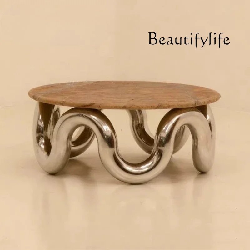 SS Marble Electroplating Round Coffee Table Special-shaped Creative Villa Meeting Guests To Discuss The New High-end Coffee Tabl
SS Marble Electroplating Round Coffee Table Special-shaped Creative Villa Meeting Guests To Discuss The New High-end Coffee Tabl