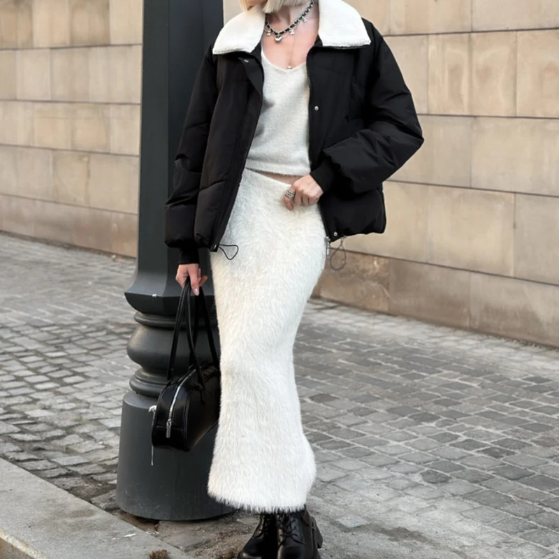 Street Style White Knit Straight Skirts Fashionable High Waist Women's Long Skirts 2026 Spring Autumn Ankle-Length Skirts Lady
Street Style White Knit Straight Skirts Fashionable High Waist Women's Long Skirts 2026 Spring Autumn Ankle-Length Skirts Lady