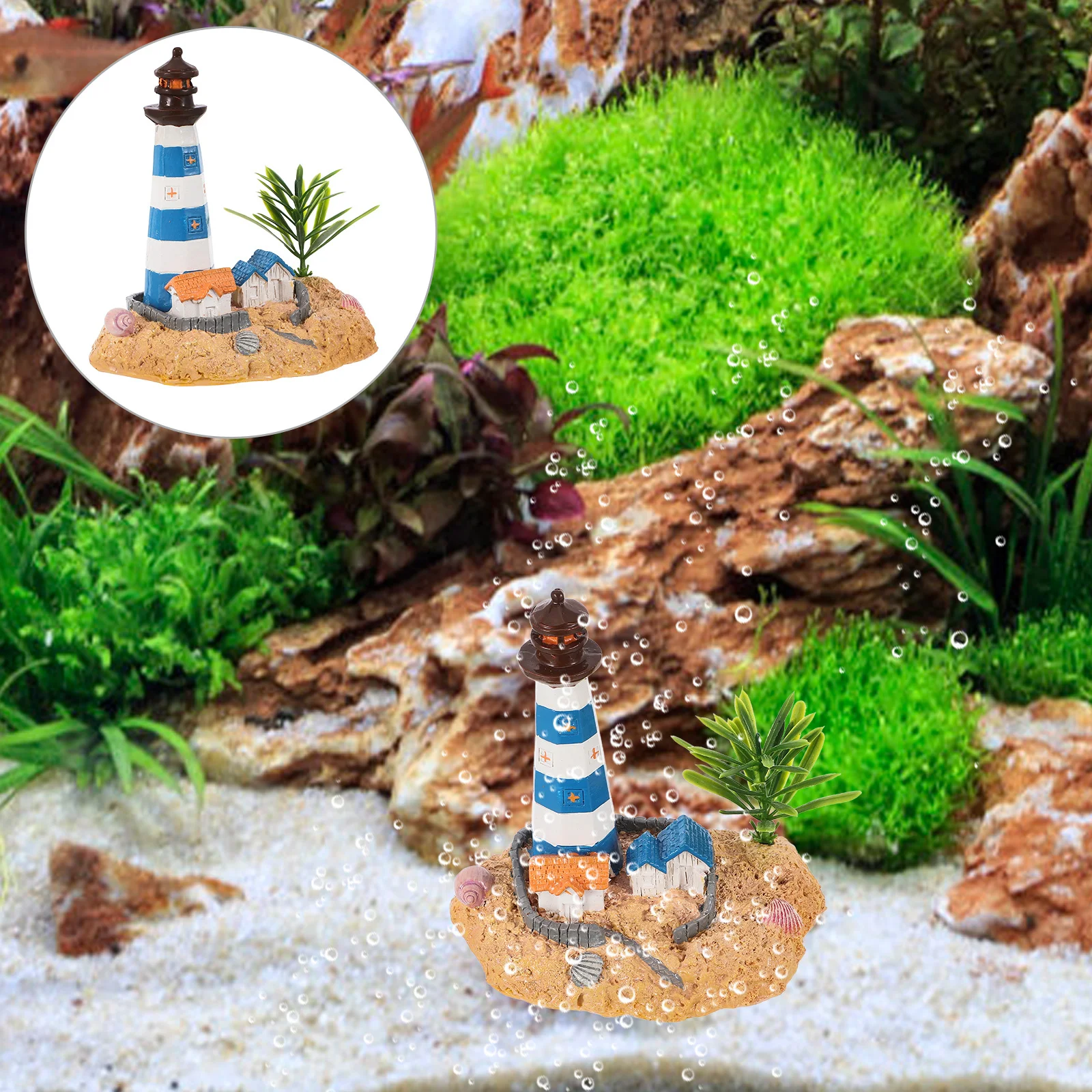 Mini Resin Lighthouse Aquarium Decor Mediterranean Style DIY Fish Tank Castle Landscape Ornament Nautical Themed Fish Hideout
Mini Resin Lighthouse Aquarium Decor Mediterranean Style DIY Fish Tank Castle Landscape Ornament Nautical Themed Fish Hideout