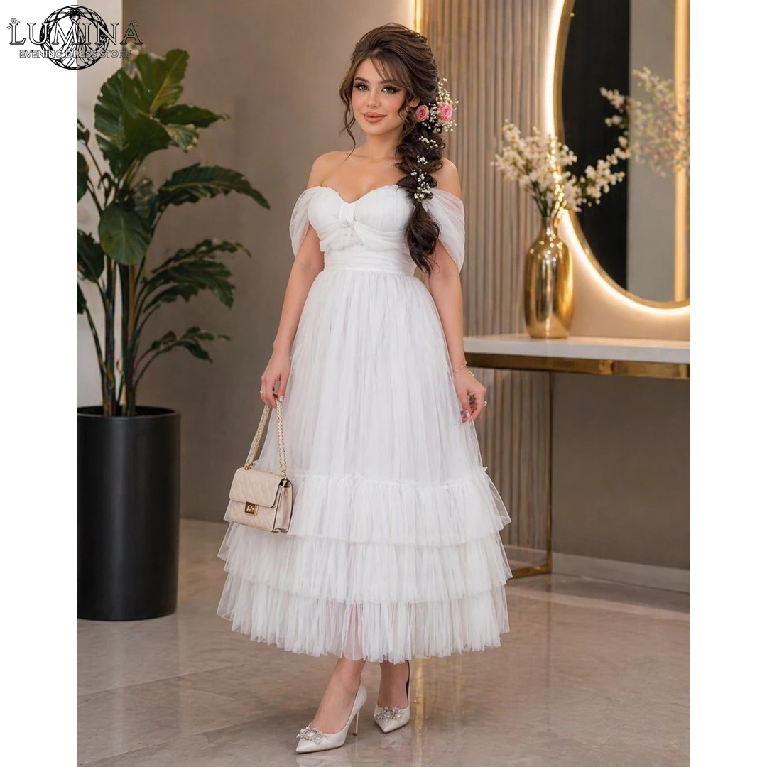 Lumina Card Shoulder Luxury Elegant Party Dresses for Weddings Custom Made A Word Luxurious Women's Evening Dresses Multi-layer
Lumina Card Shoulder Luxury Elegant Party Dresses for Weddings Custom Made A Word Luxurious Women's Evening Dresses Multi-layer