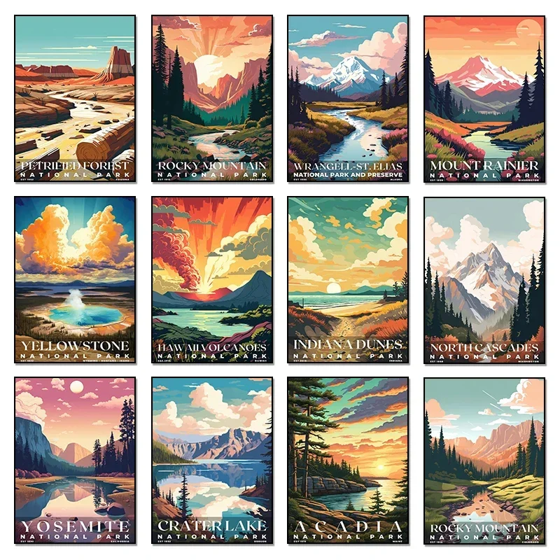 Famous American National Park 5D DIY Diamond Painting Kits Yellowstone Park Zion Park Full Square Round Diamond Home Decoration
Famous American National Park 5D DIY Diamond Painting Kits Yellowstone Park Zion Park Full Square Round Diamond Home Decoration