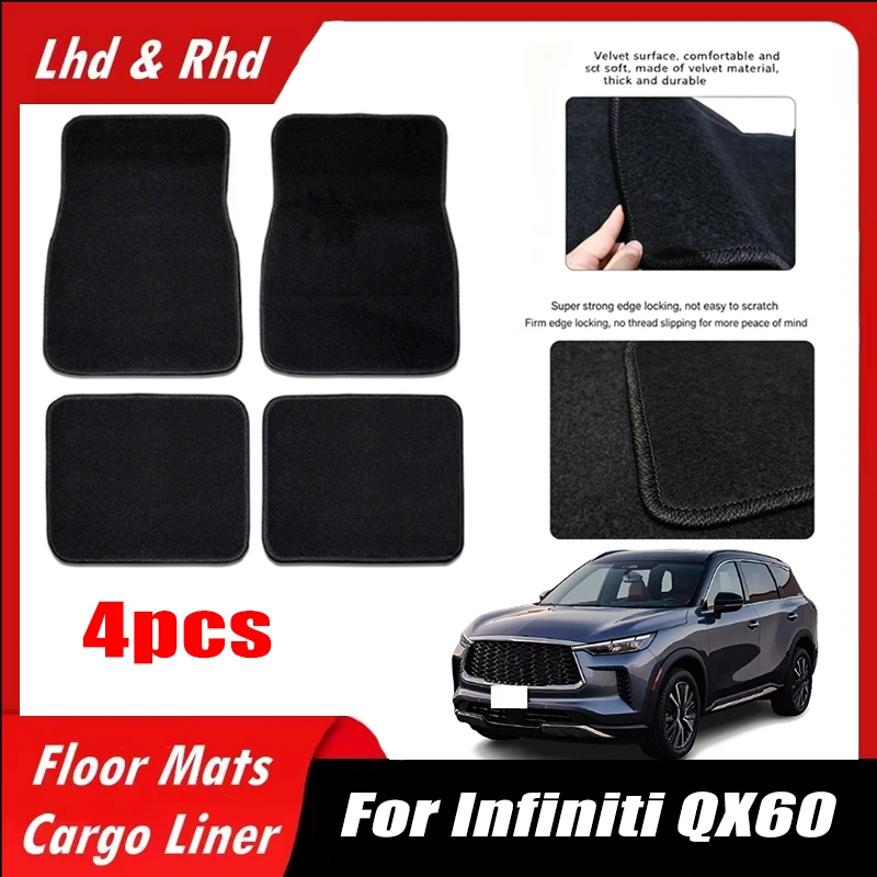 4pcs Car Floor Mats All-Weather Easy To Clean Durable Anti-Slip Interior Protection Floor Liners For Infiniti QX60 Accessories
4pcs Car Floor Mats All-Weather Easy To Clean Durable Anti-Slip Interior Protection Floor Liners For Infiniti QX60 Accessories
