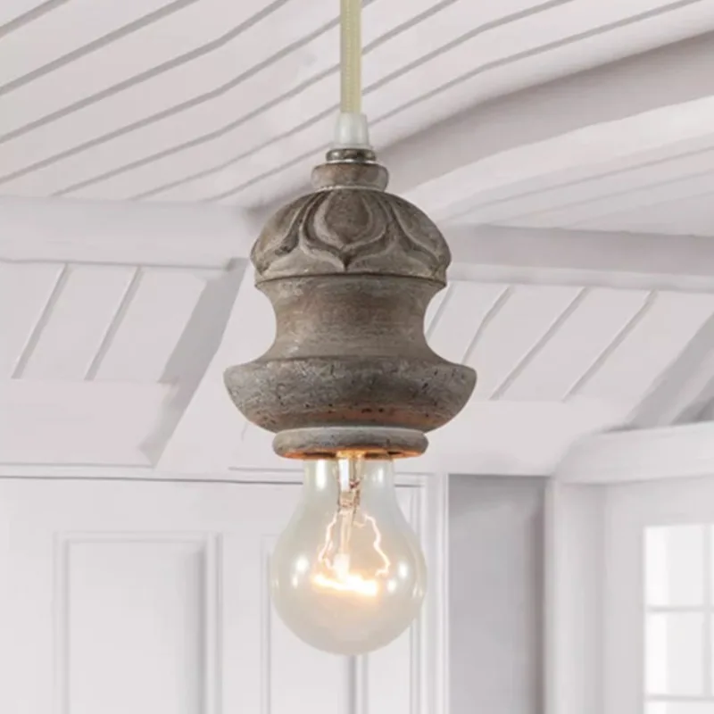 American style retro creative home room bedroom light corridor wooden pendant light
American style retro creative home room bedroom light corridor wooden pendant light