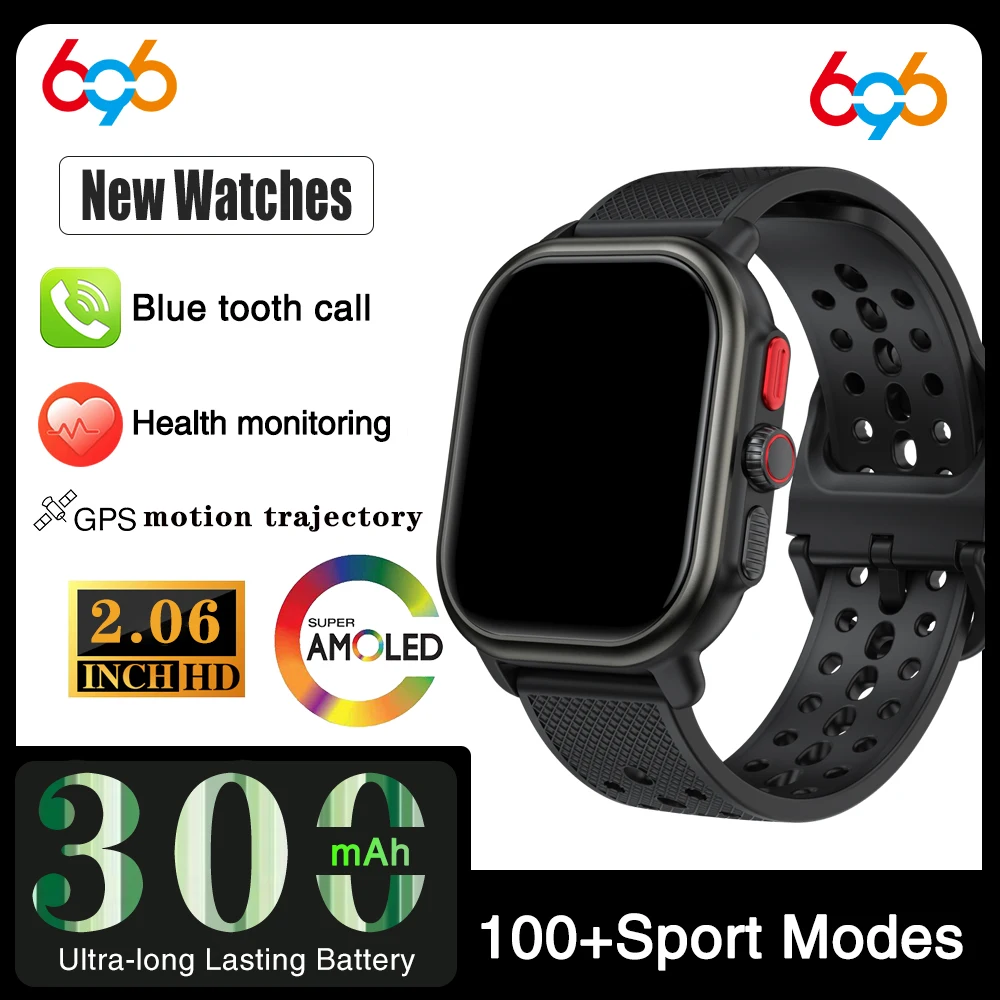 Men Lady Blue Tooth Call 2.06" AMOLED Screen GPS Motion Trajectory Fitness Smart Watch Heart Rate Blood Oxygen Health Smartwatch
Men Lady Blue Tooth Call 2.06" AMOLED Screen GPS Motion Trajectory Fitness Smart Watch Heart Rate Blood Oxygen Health Smartwatch