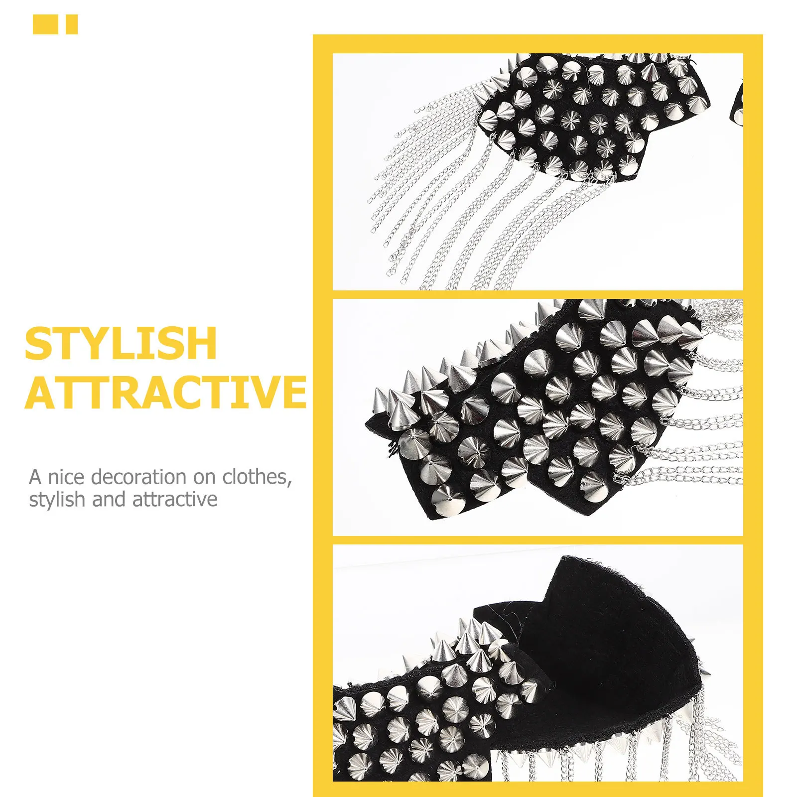 Epaulet Shoulder Boards For Men'S Military Costume Fancy Dress Party Silver Tassel Chain Rivet Badge Handicraft Sewing
Epaulet Shoulder Boards For Men'S Military Costume Fancy Dress Party Silver Tassel Chain Rivet Badge Handicraft Sewing